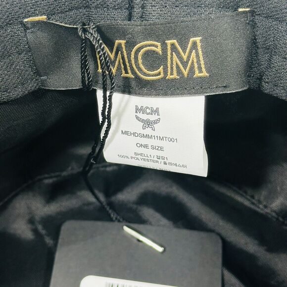 MCM Leopard Print Bucket Hat Multi Logo Embroidered Adjustable NWT $290 - Picture 14 of 16